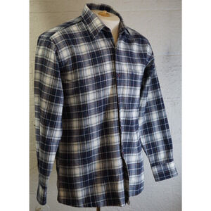 Pierre Balmain Blue Plaid Button Up Shirt Men's Size M